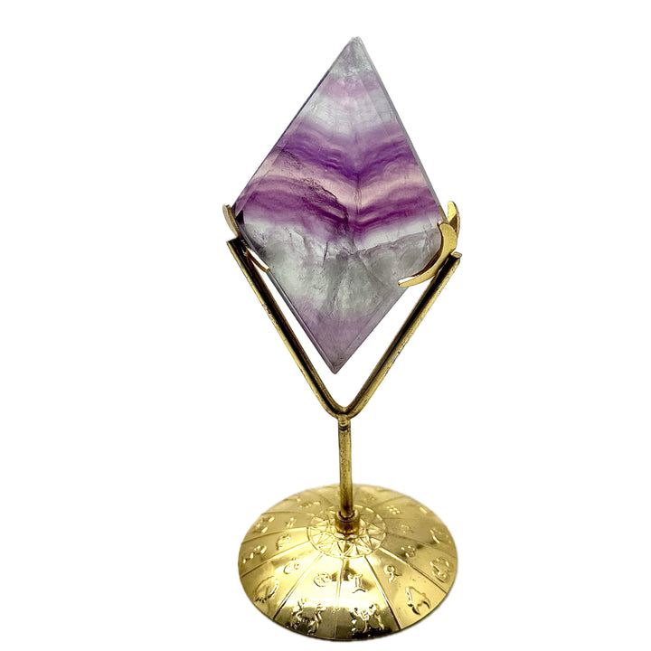 Fluorite Diamond on Stand 8.5 cm