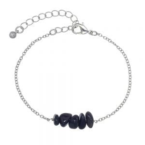 Bracelet Obsidian Chip on Chain