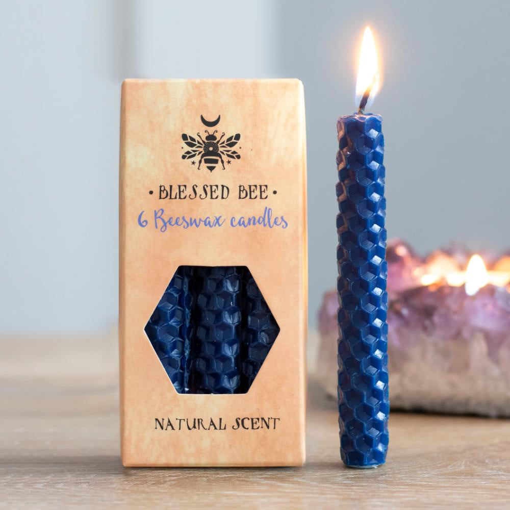 Spell Candle Bees Wax Blue Boxed