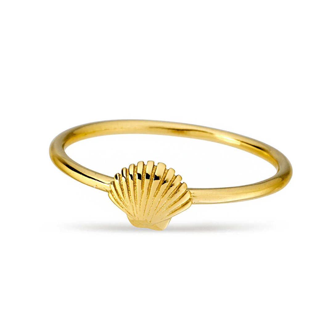 Ring Seashell Gold Plated