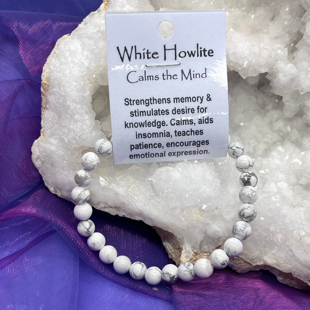 Bracelet White Howlite Bead 6mm | Carpe Diem With Remi