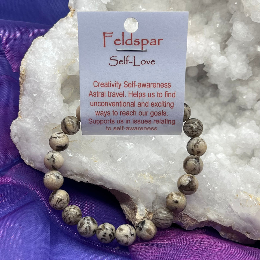 Bracelet Feldspar Bead 8mm | Carpe Diem With Remi