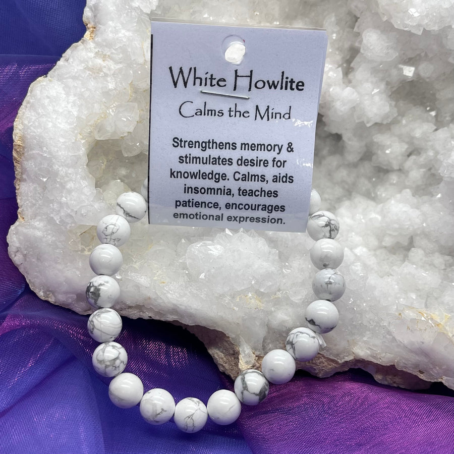 Bracelet White Howlite Bead 8mm | Carpe Diem With Remi