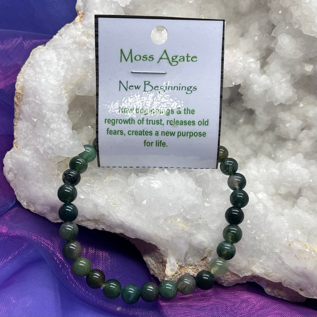 Bracelet Moss Agate Bead 8mm | Carpe Diem With Remi