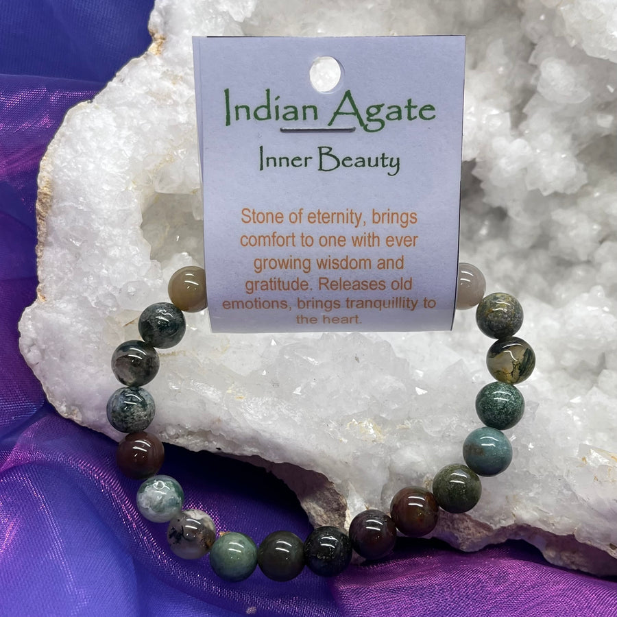 Bracelet Indian Agate Bead 8mm | Carpe Diem With Remi