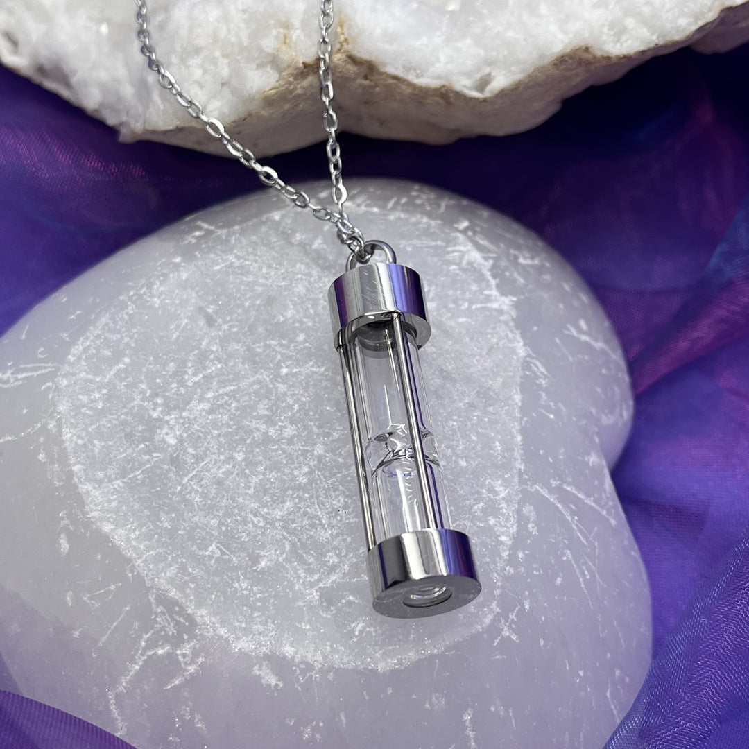 Necklace Vial Hourglass