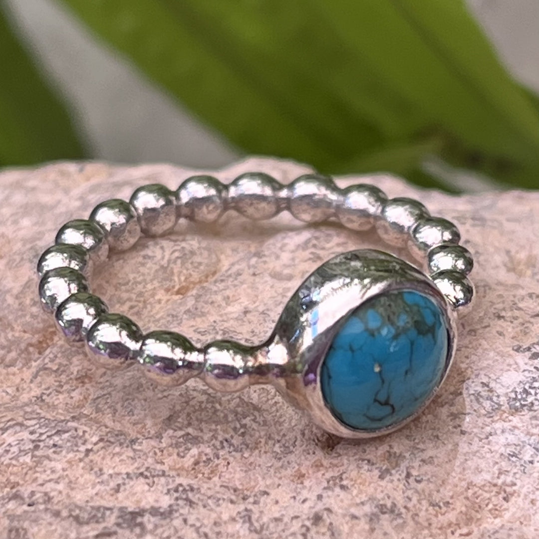 Ring Turquoise Round 0.6 cm