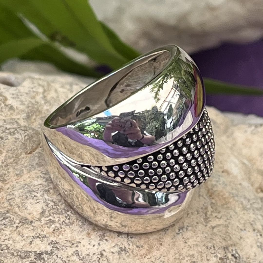 Ring Twist Sterling Silver Size 6.5