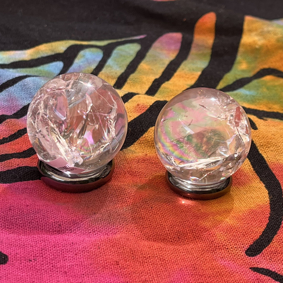 Sphere Rainbow Clear Quartz Assorted