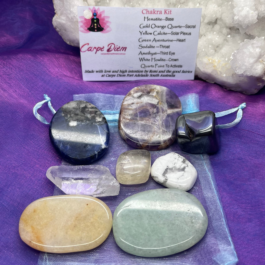 Chakra Crystal Kit Flat Stones