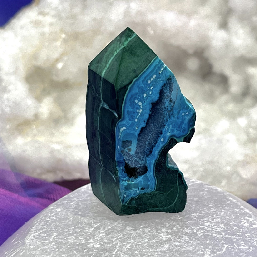 Chrysocolla Malachite Point 4.8 cm