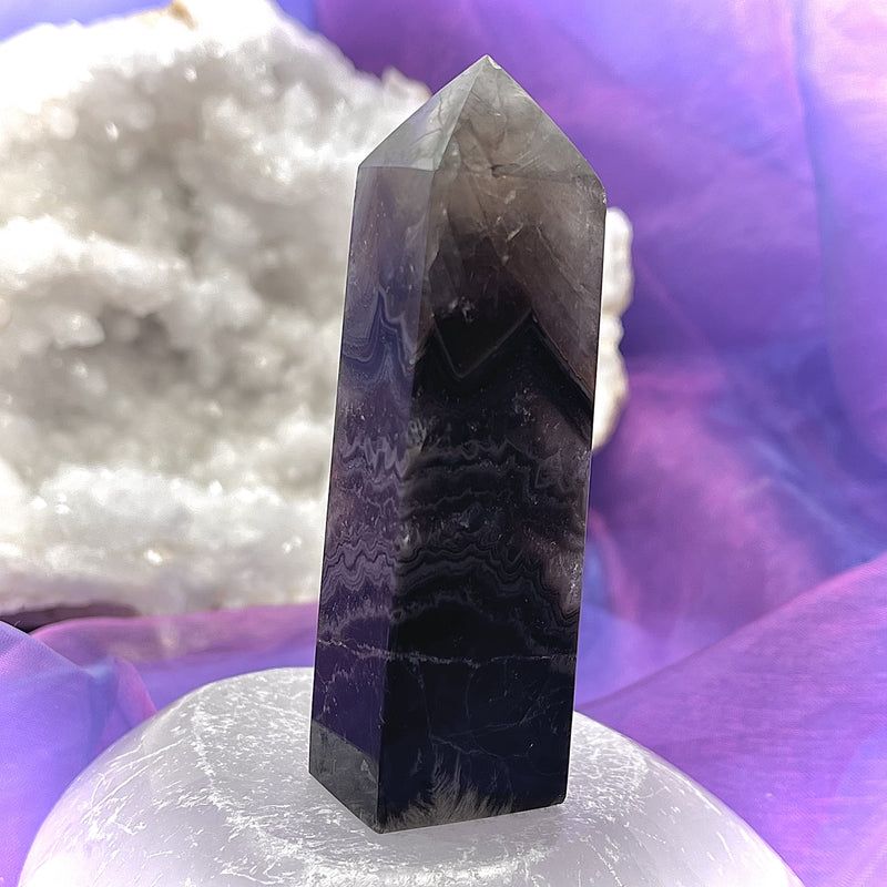 Point Black Amethyst Agate 8.5 cm