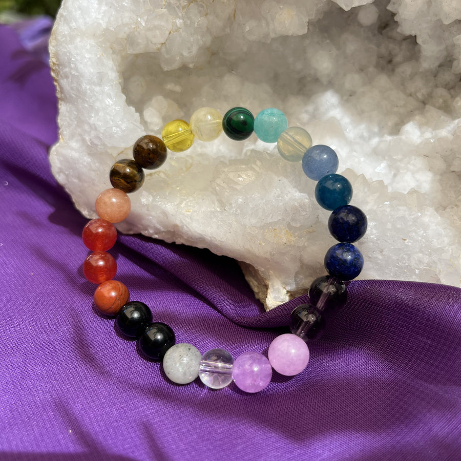 Bracelet Chakra Beads Gemstone 8 mm | Carpe Diem With Remi