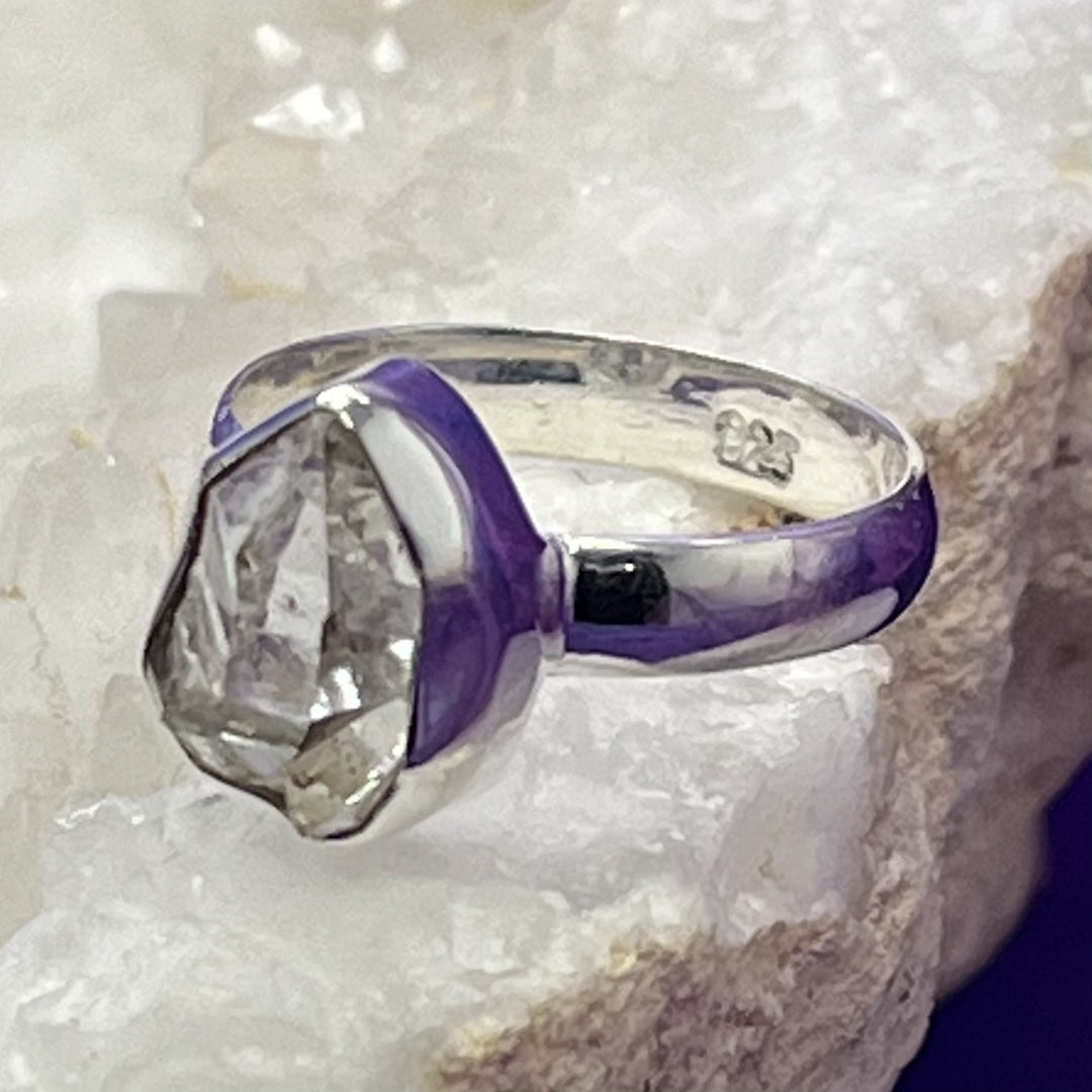 Ring Herkimer Diamond 1.0 cm Size 10