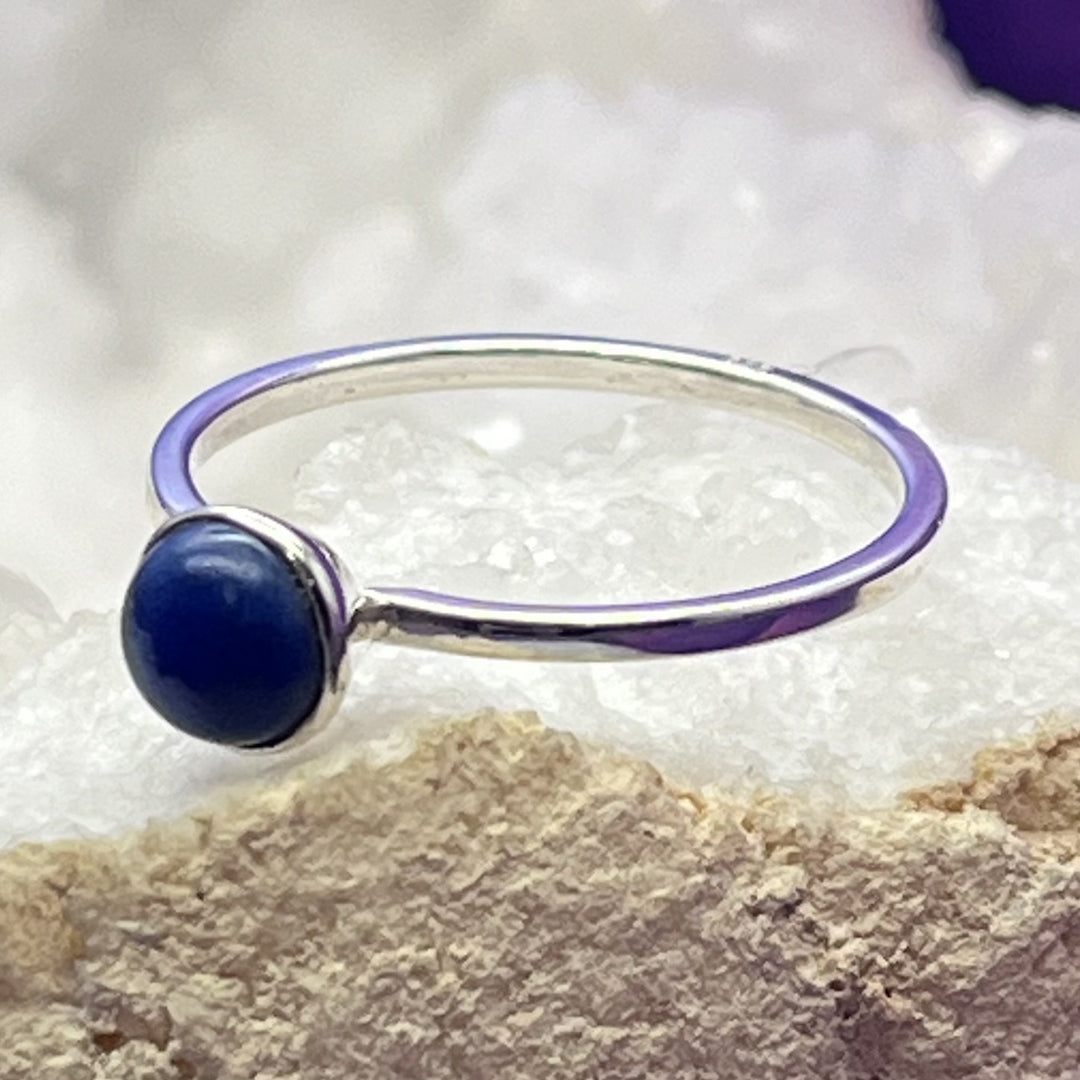 Ring Lapis Lazuli Round 0.6 cm