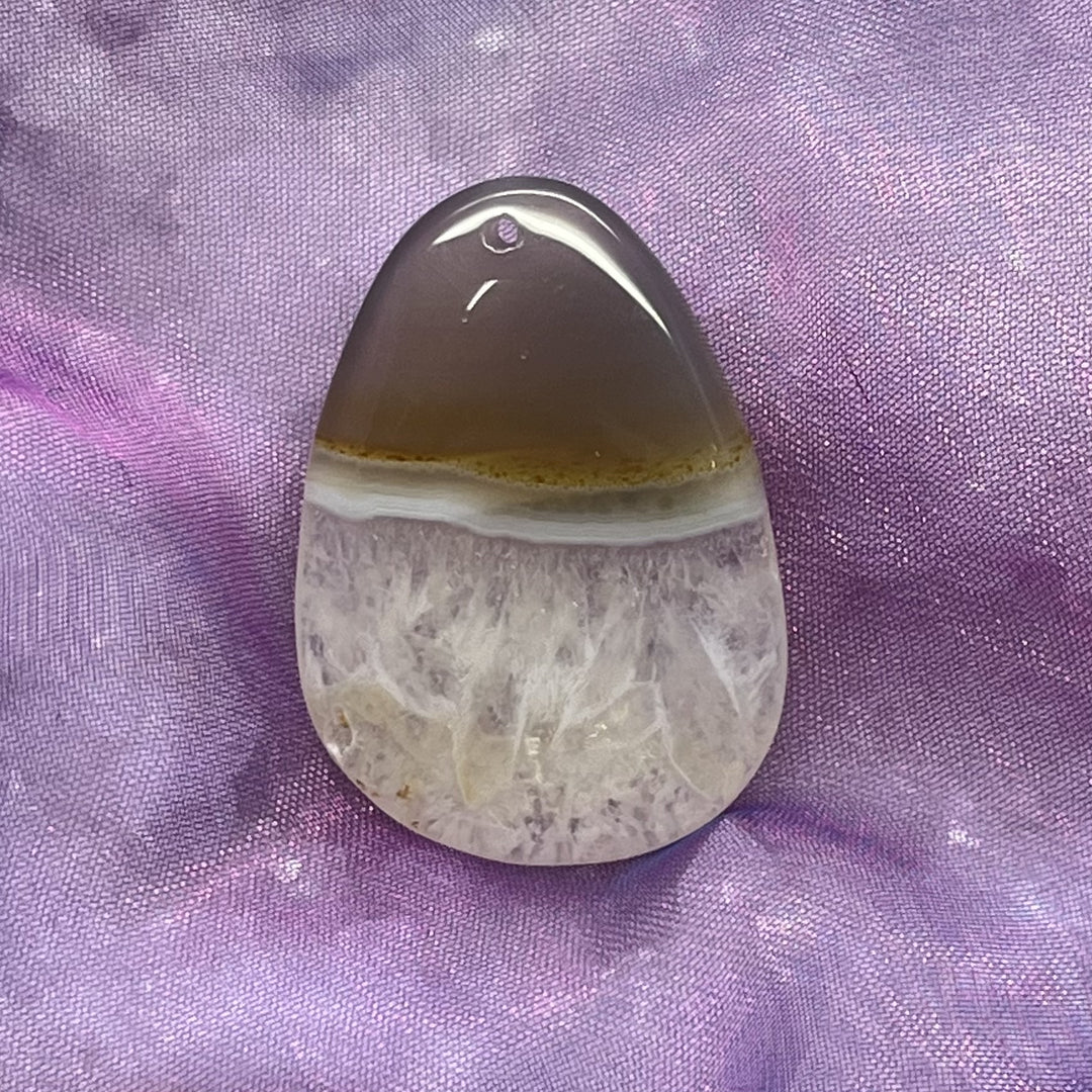 Pendant Flower Agate 4.0 cm