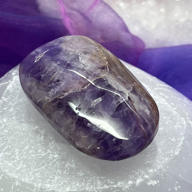 Palm Stone Amethyst Crazy Lace 5.2 cm