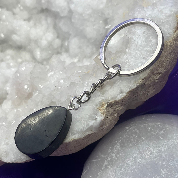 Keyring Shungite Energy Protector Teardrop 2.5 cm | Carpe Diem With Remi