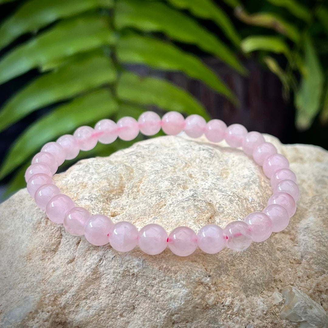 Bracelet Rose Quartz Bead 6mm