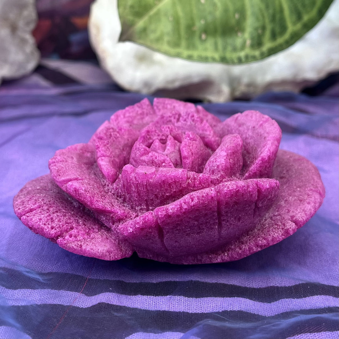 Rose Ruby Carving 10.2 cm