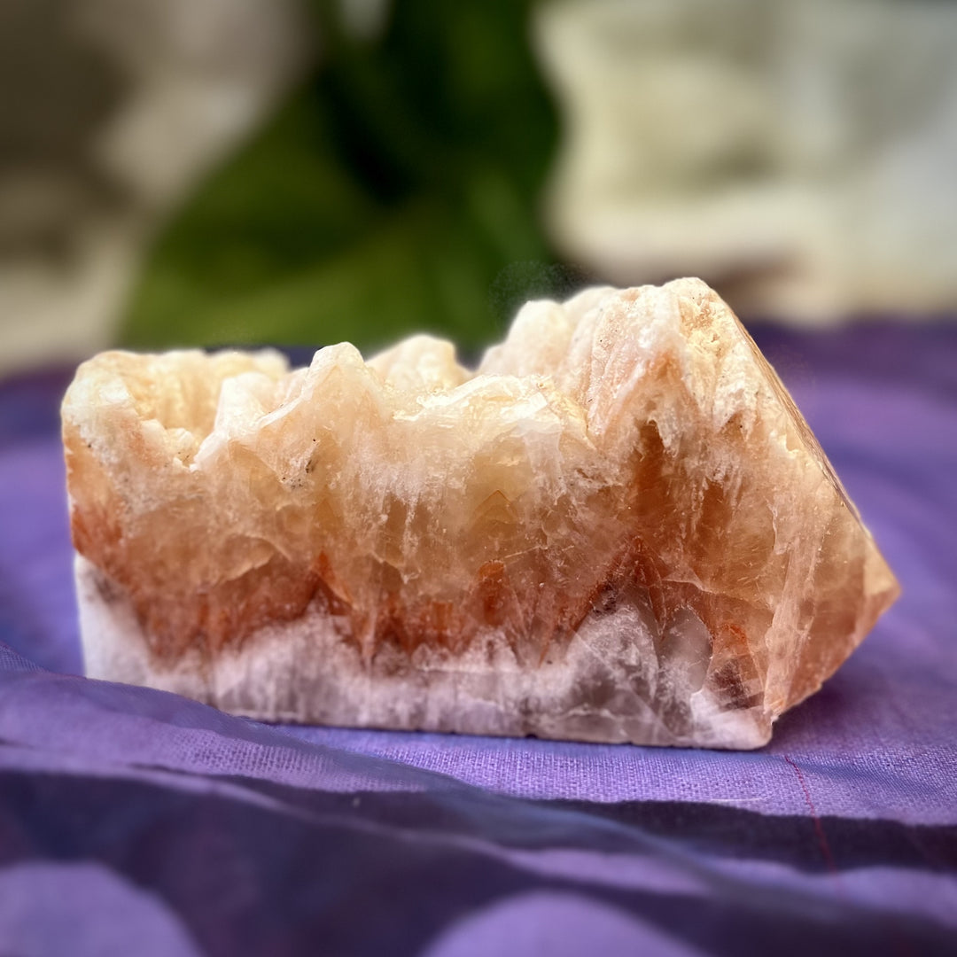 Tower Peach Calcite Wolf Tooth 7.8 cm