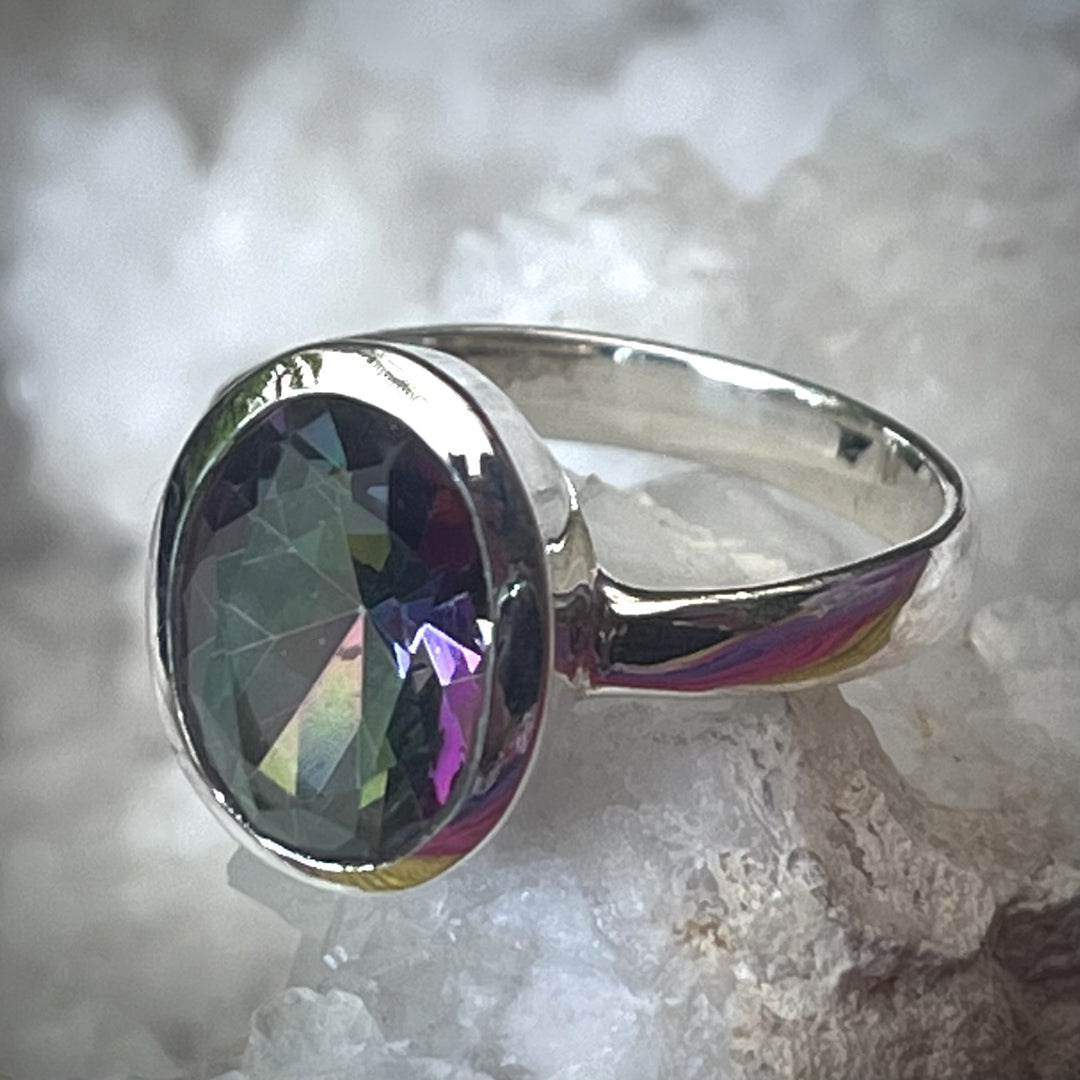 Ring Mystic Topaz Oval S/S Size 12