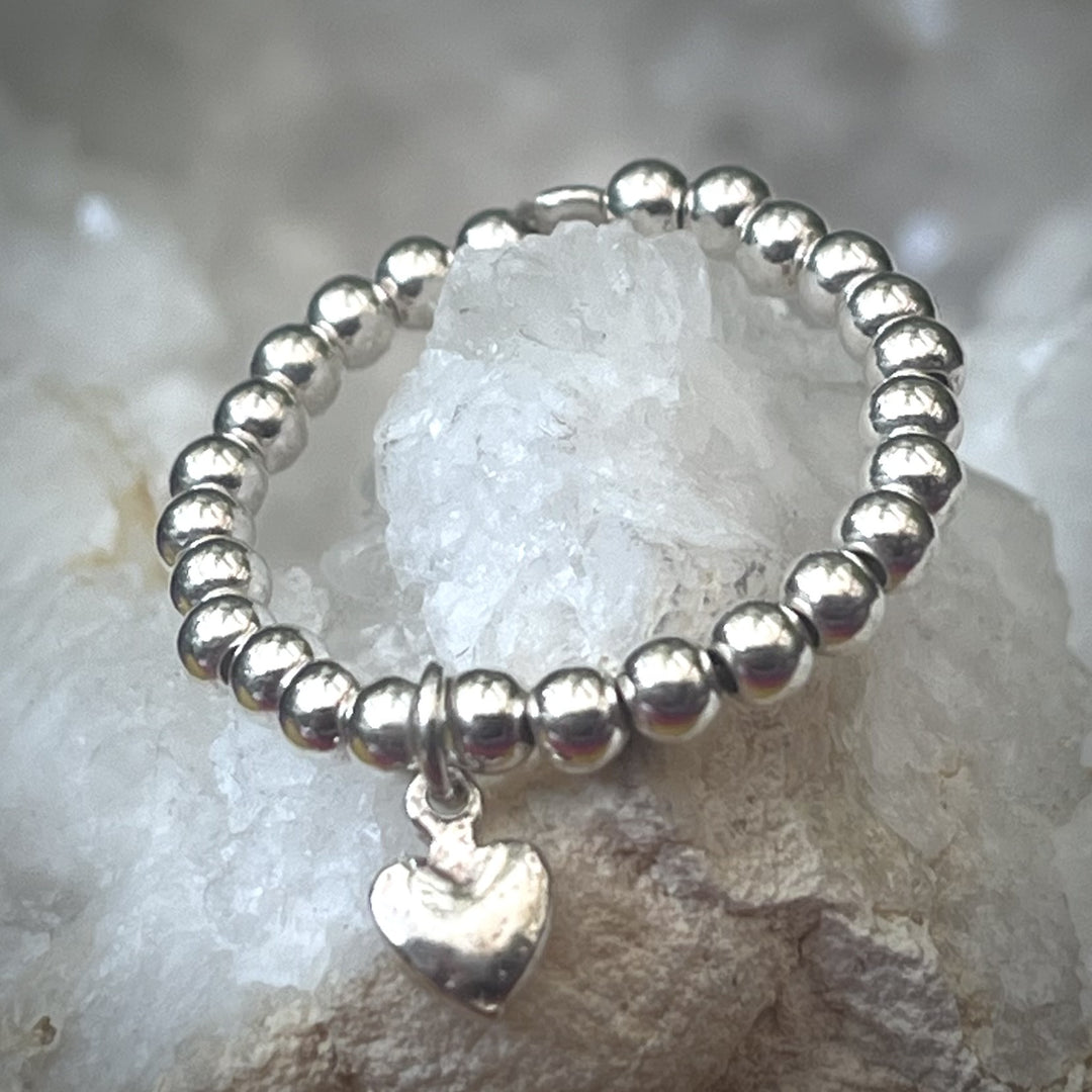 Ring Ball Band Mini Heart Charm S/S