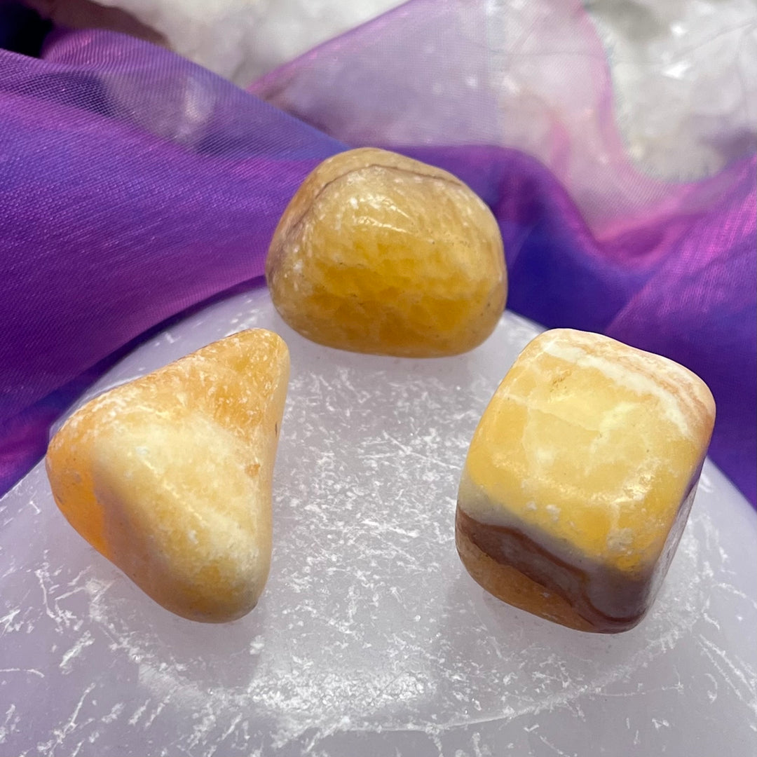 Yellow Calcite Tumble Stone