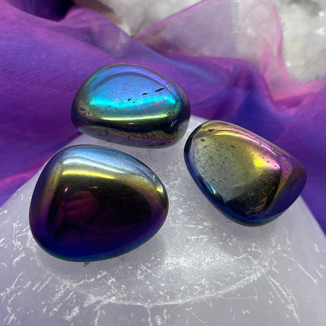 Rainbow Hematite Tumble Stone