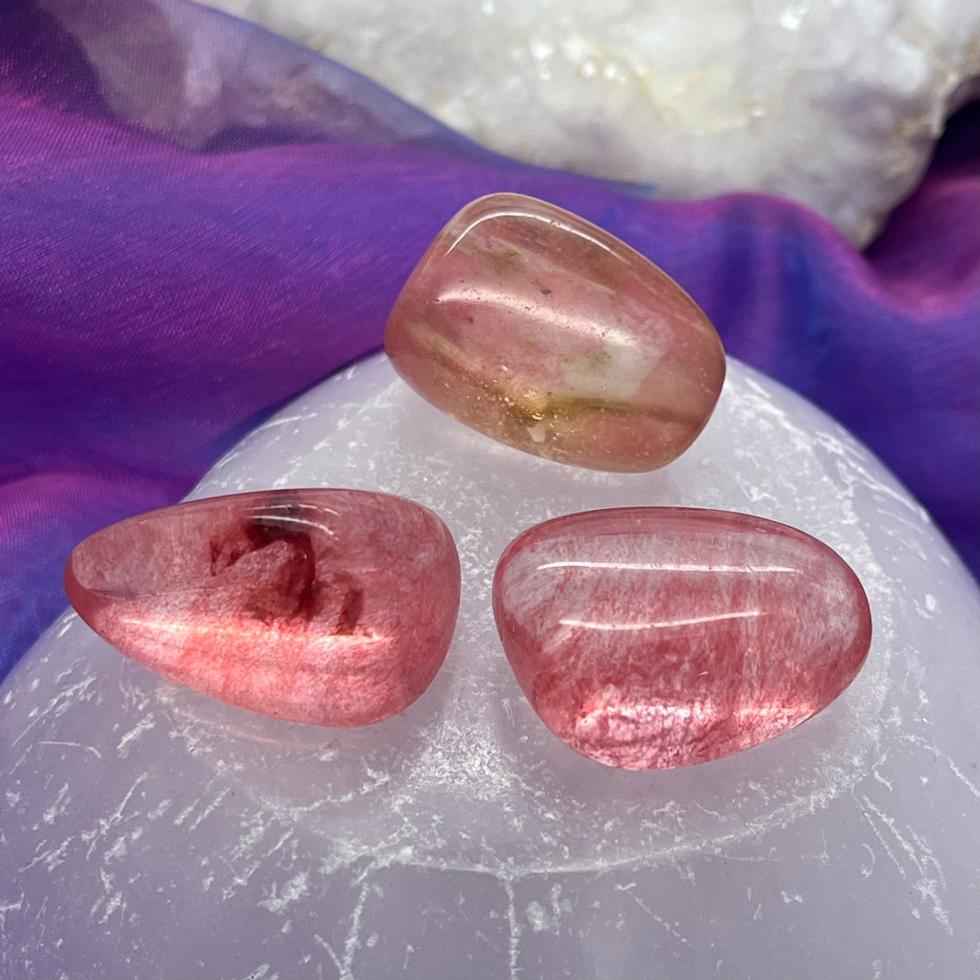 Quartz Cherry Tumble Stone