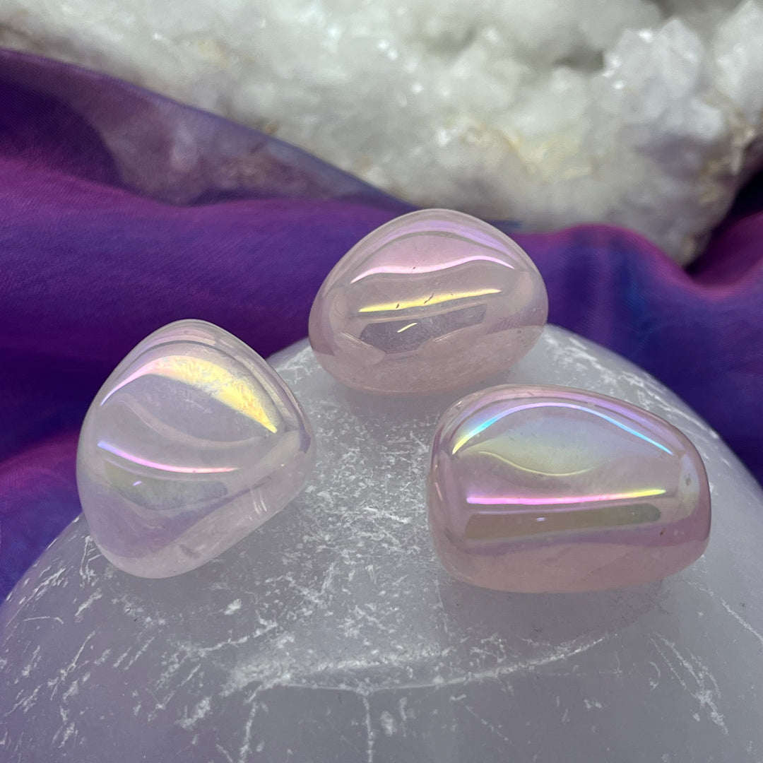 Rose Aura Tumble Stone