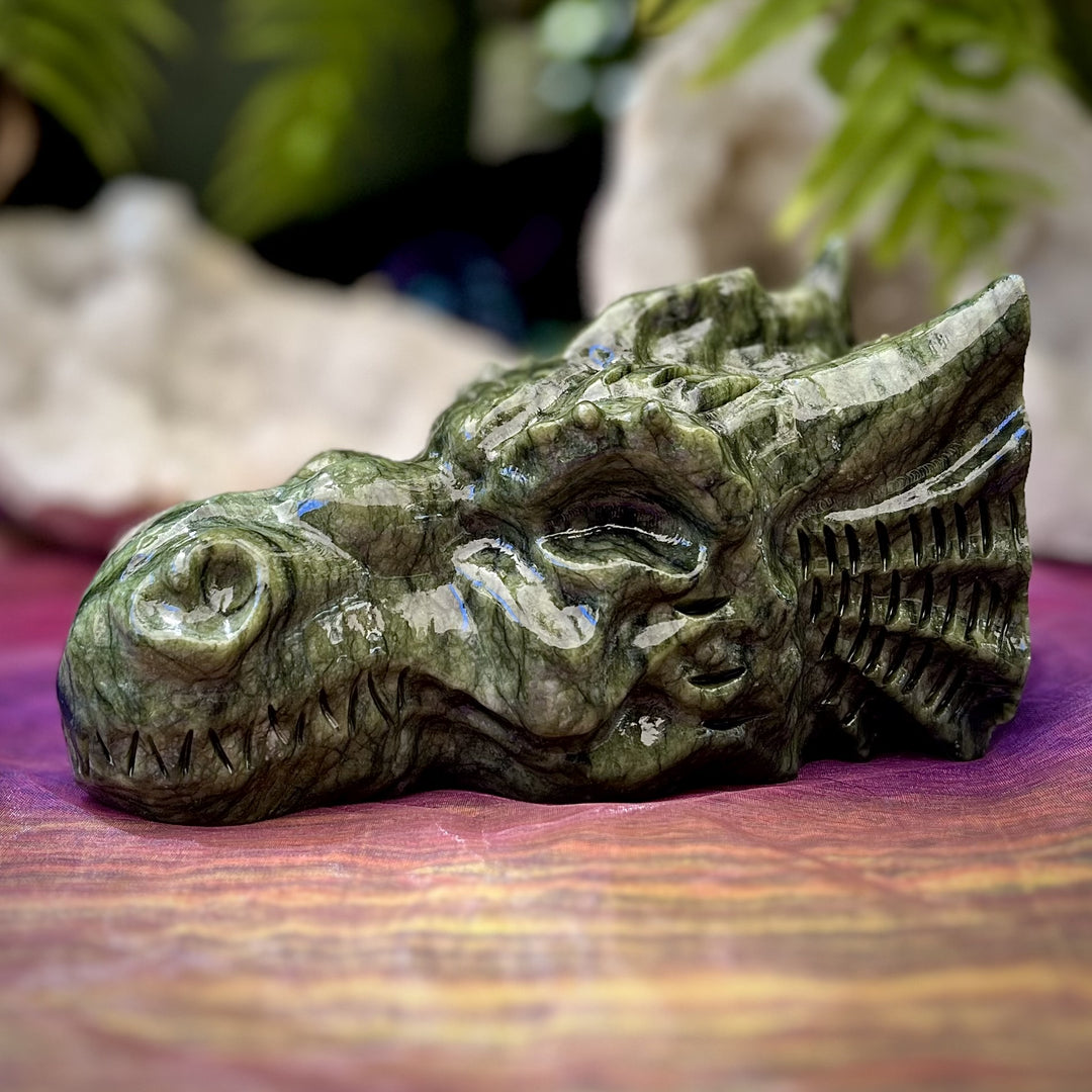 Dragon Head Green Jade