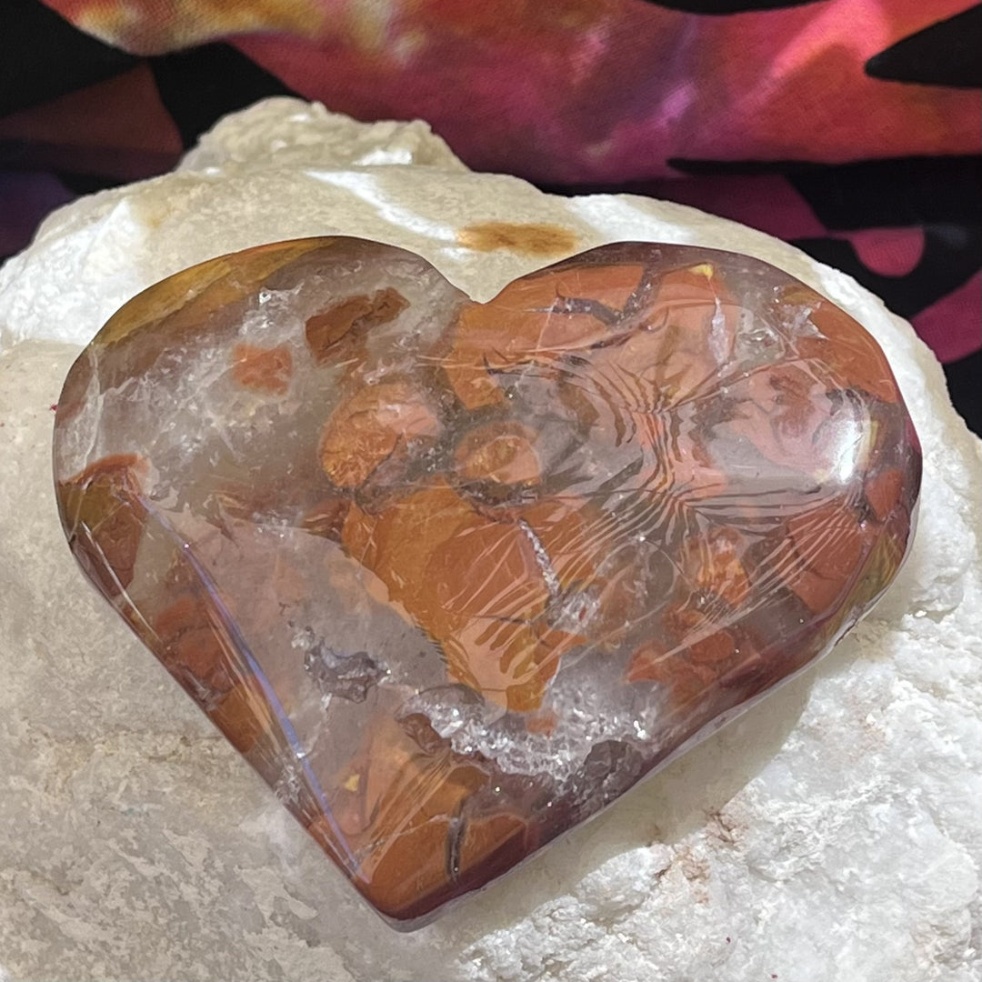 Heart Orange Agate Quartz 6.1 cm x