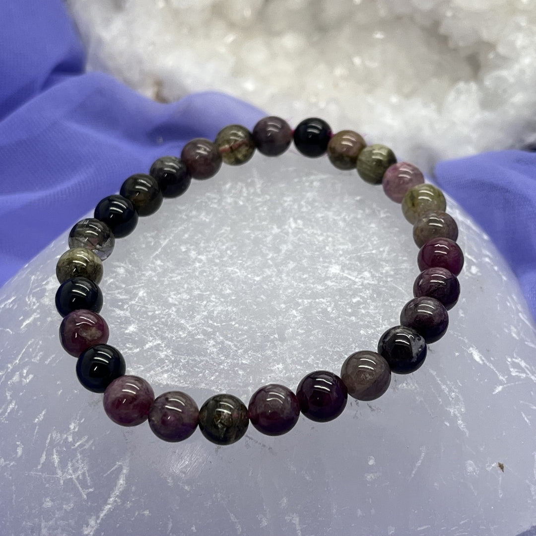 Bracelet Watermelon Tourmaline 6mm