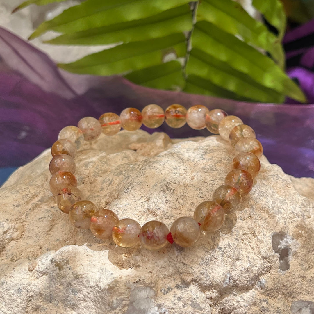 Bracelet Citrine Bead 8mm