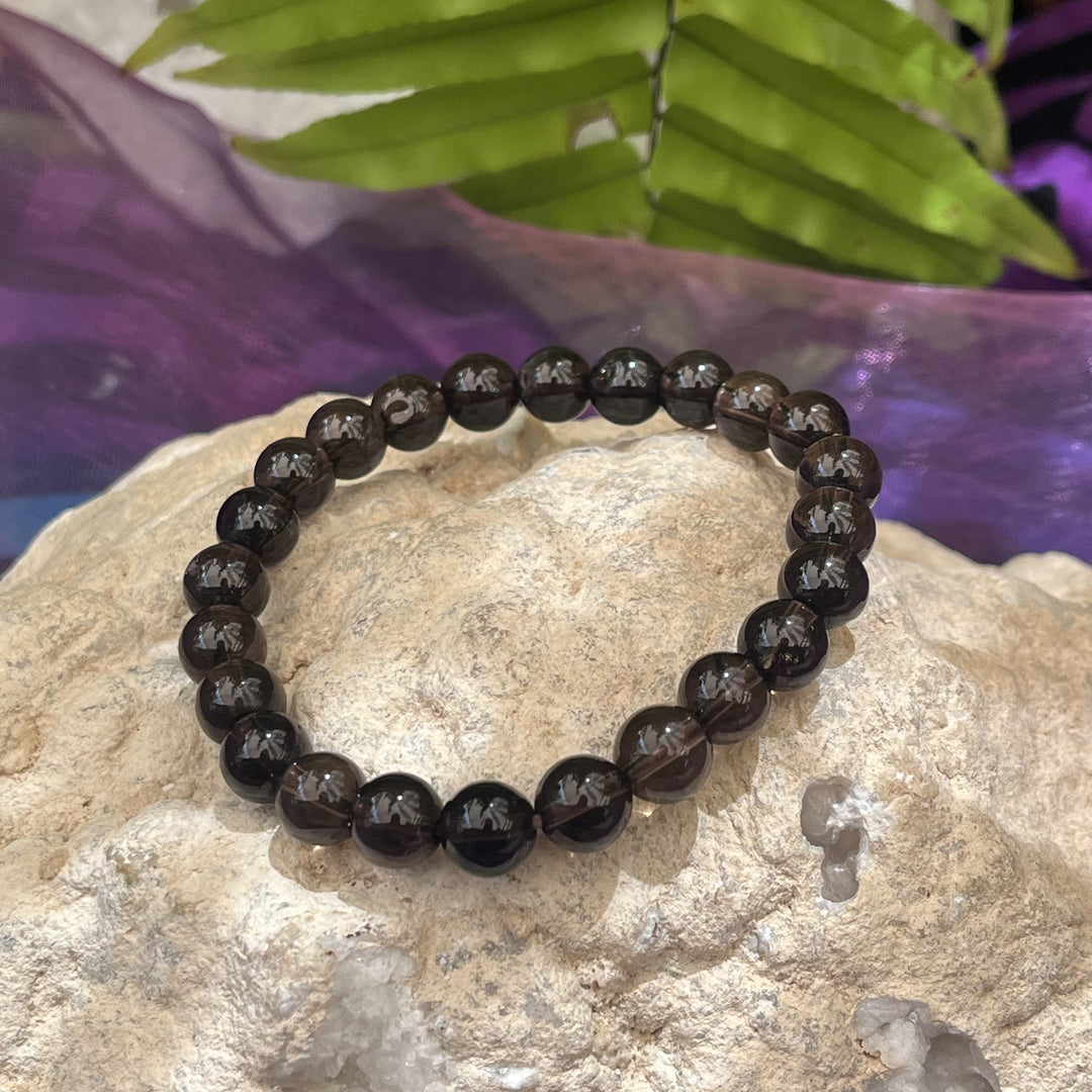 Bracelet Smokey Quartz 8 mm Beads