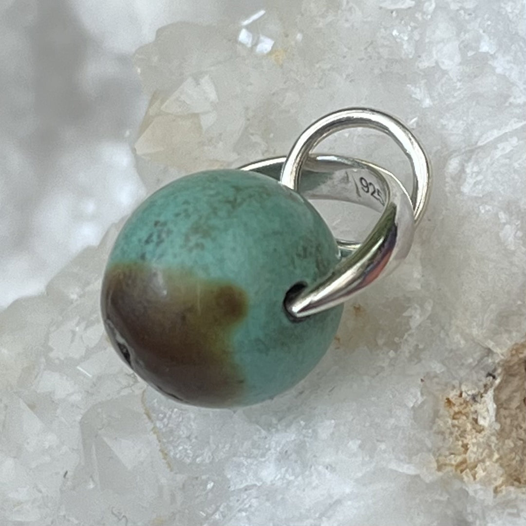 Pendant Turquoise Sphere 1.8 cm