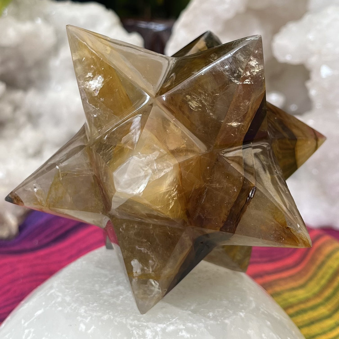 Rhombic Dodecahedron Golden Healer 9.8 cm