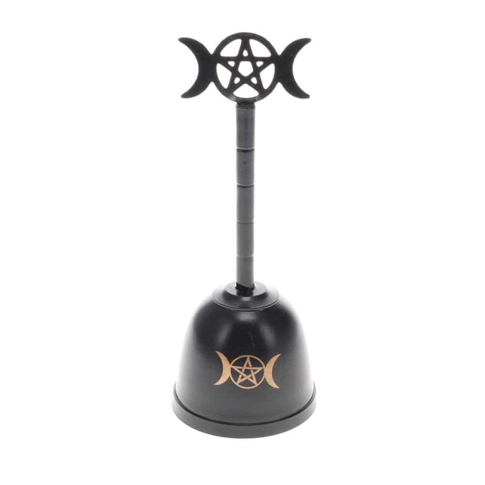 Bell Triple Moon Pentacle Black 15 cm