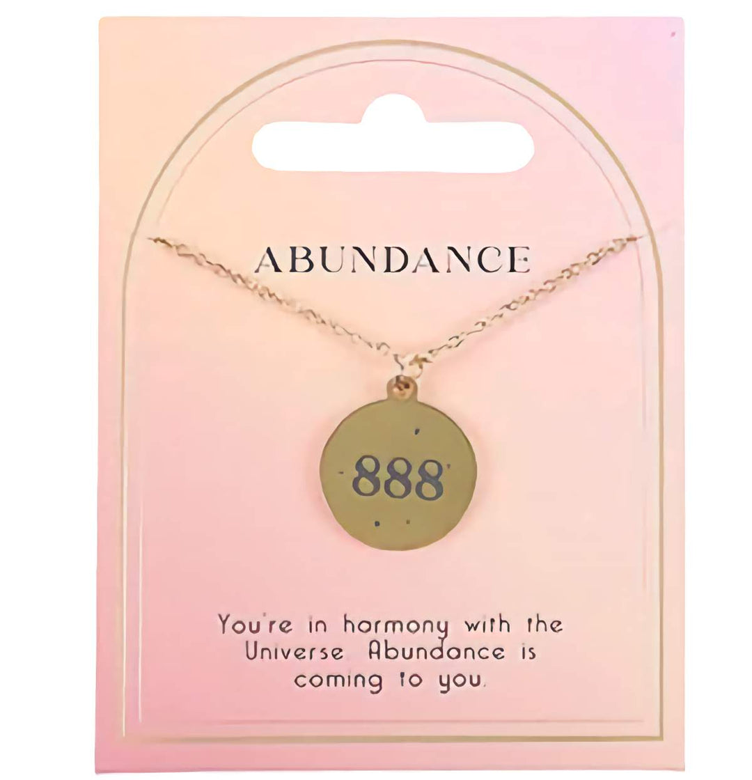 Necklace 888 Abundance Luck Angel Number