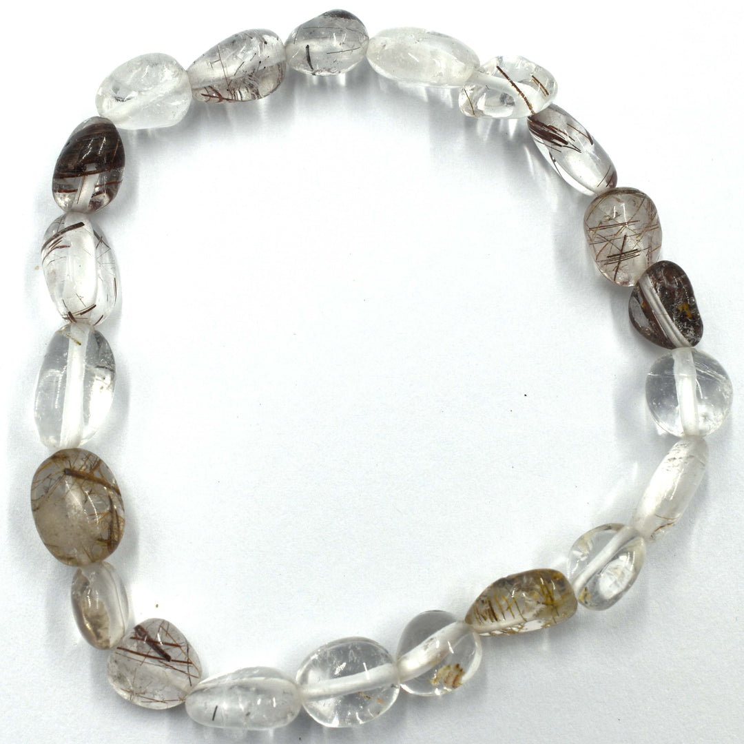 Bracelet Rutilated Quartz Tumbled