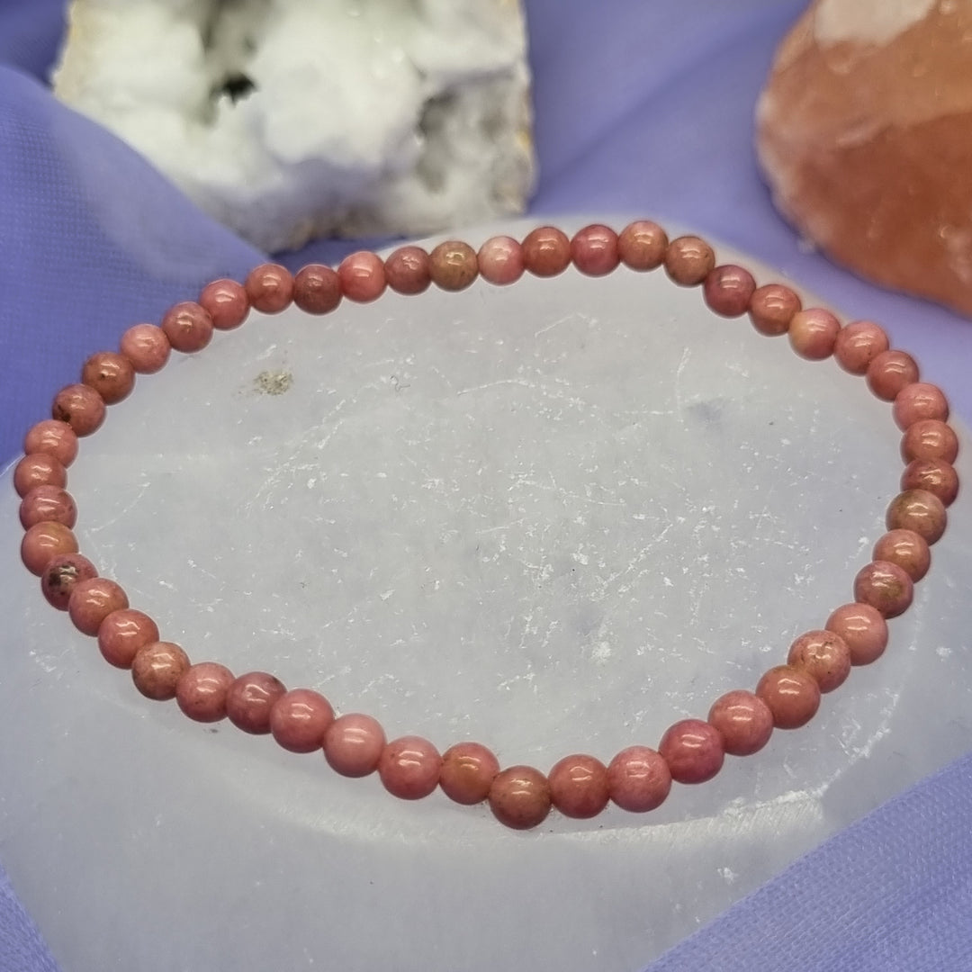 Bracelet Rhodonite 4mm Beads | Carpe Diem With Remi