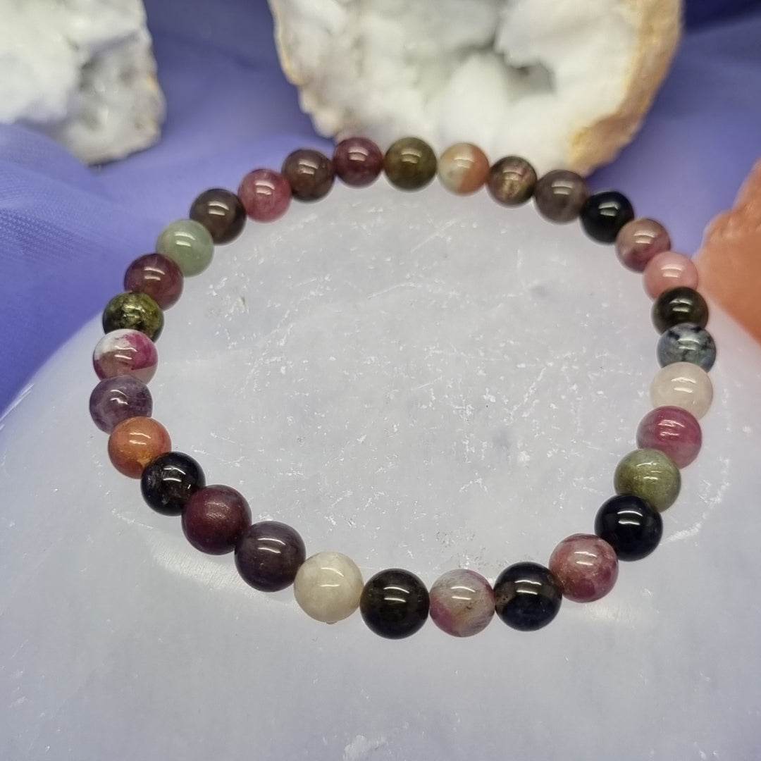 Bracelet Watermelon Tourmaline 4mm Beads | Carpe Diem With Remi