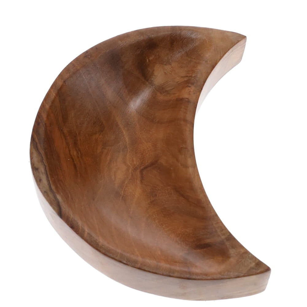 Bowl Crescent Moon Teak Wood 11.5 cm