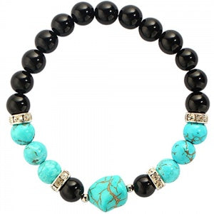 Bracelet Black Onyx and Turquoise | Carpe Diem with Remi