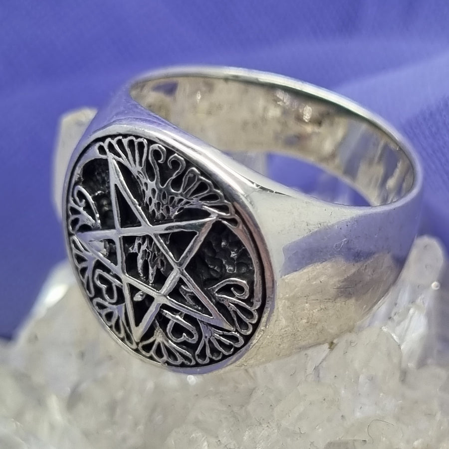 Ring Triple Pentagram Unisex Size 13 | Carpe Diem With Remi