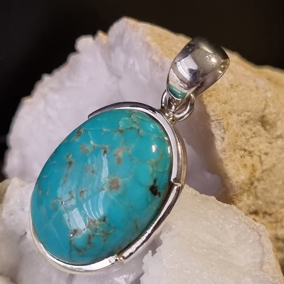 Pendant Arizona Turquoise Oval Small 4.2 cm | Carpe Diem With Remi