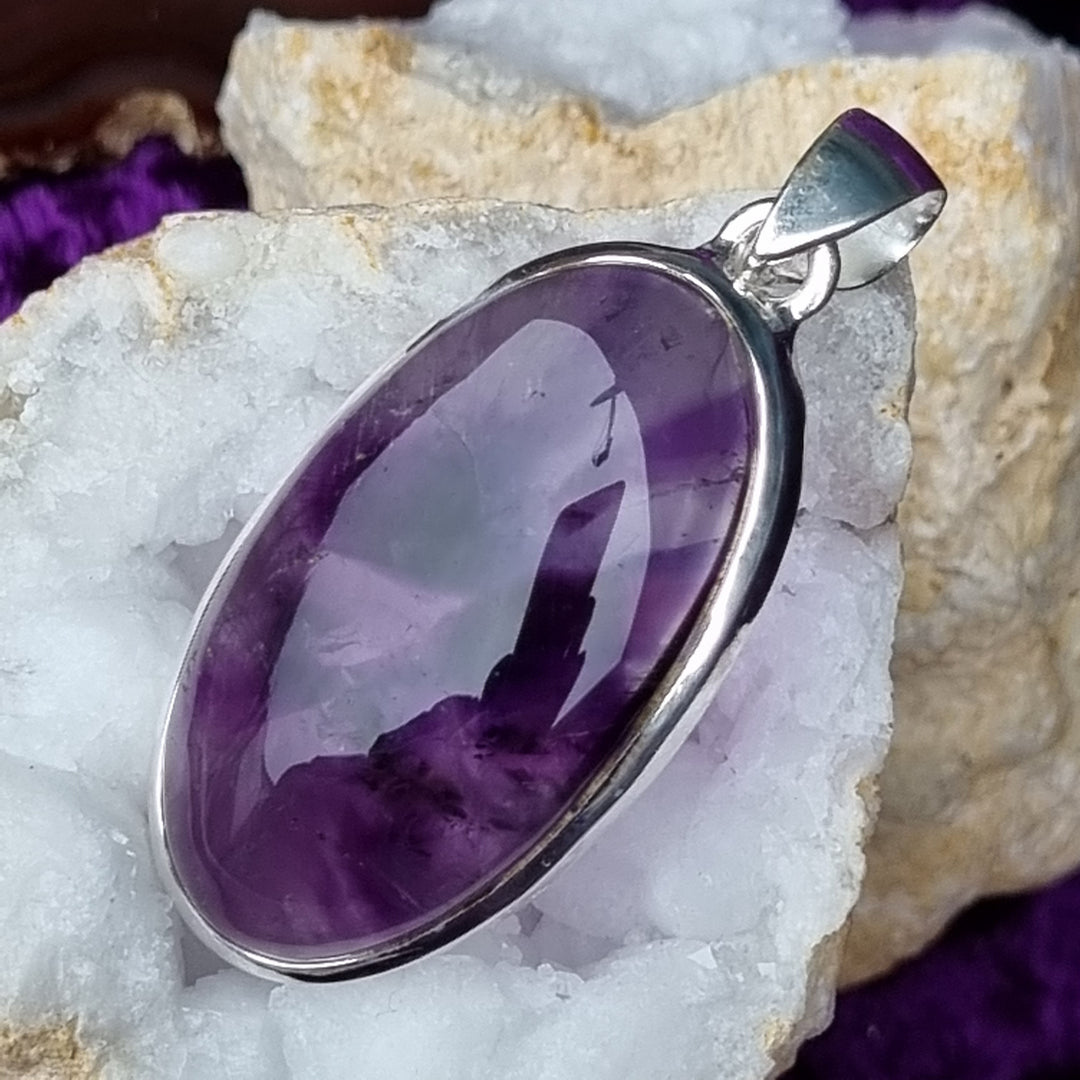 Pendant Star Amethyst Oval 4.8 cm | Carpe Diem With Remi