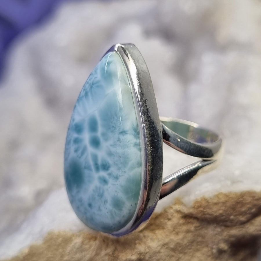 Ring Larimar Teardrop Size 6.5 | Carpe Diem With Remi