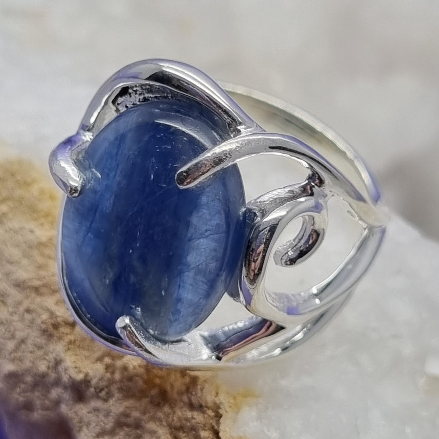 Ring Kyanite Silver Trim Size 7 | Carpe Diem With Remi